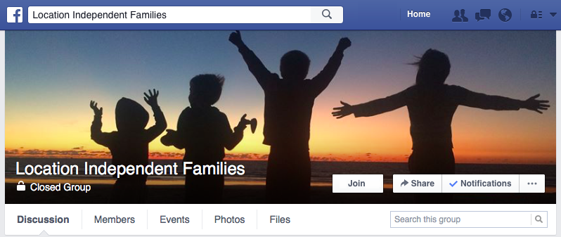 Facebook Group for Digital Nomad Families